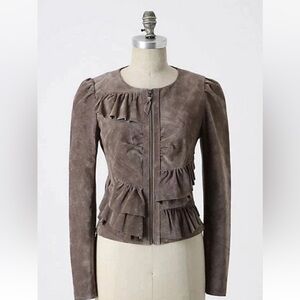 NWOT Anthropologie idra edited suede jacket sz M